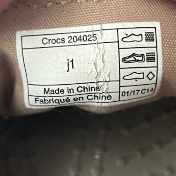 Crocs Santa Cruz II Loafers Youth Size J1 Unisex Khaki Slip on Shoes - Picture 10 of 10